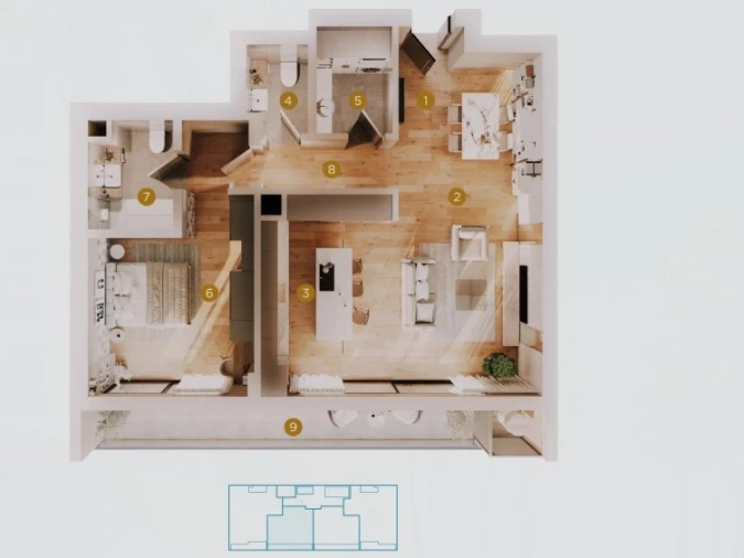 Apartamento T1 para Venda em São Martinho Planta 1