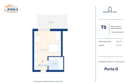 Apartamento T0 para Venda em Mafamude e Vilar do Paraíso