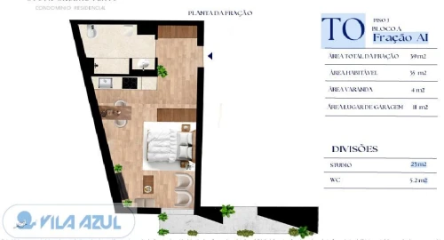 Apartamento T0 para Venda em Bonfim