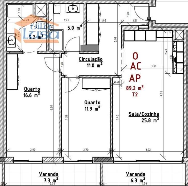 Apartamento T2 para Venda em Mafamude e Vilar do Paraíso Foto 7