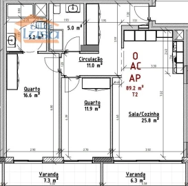 Apartamento T2 para Venda em Mafamude e Vilar do Paraíso