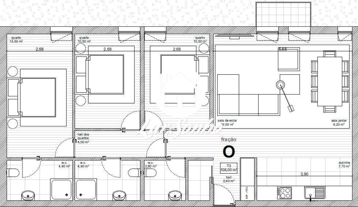 Apartamento T3 para Venda em Tamel (São Verissimo) Foto 2