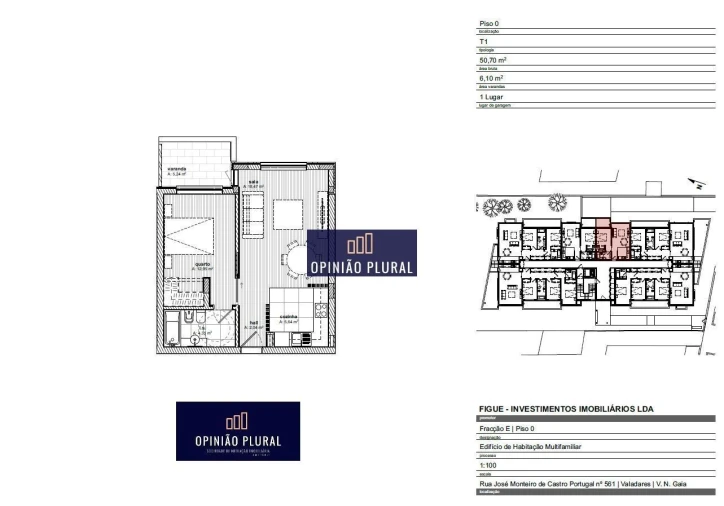 Apartamento T1 para Arrendamento em Gulpilhares e Valadares Foto 17
