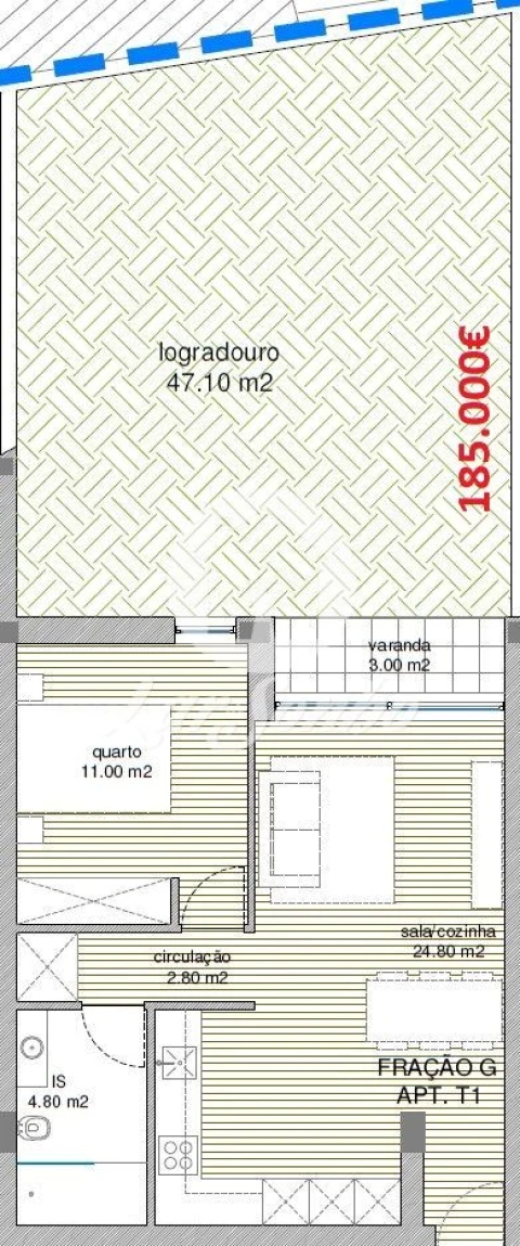 Apartamento T1 para Venda em Manhente