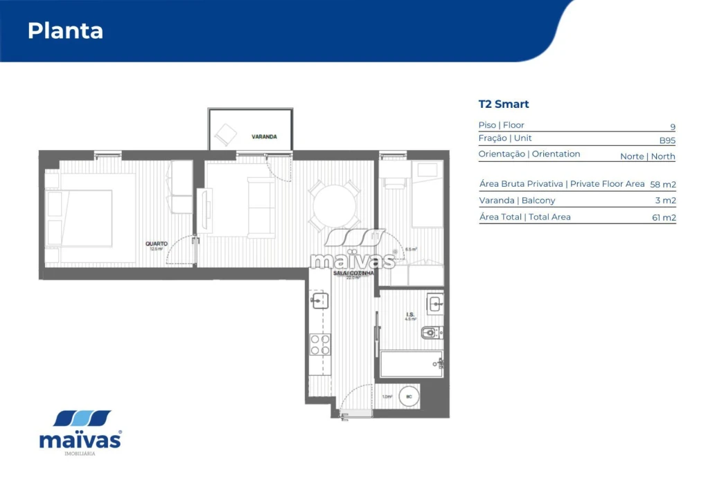 Apartamento T2 para Venda em Matosinhos e Leça da Palmeira Foto 10