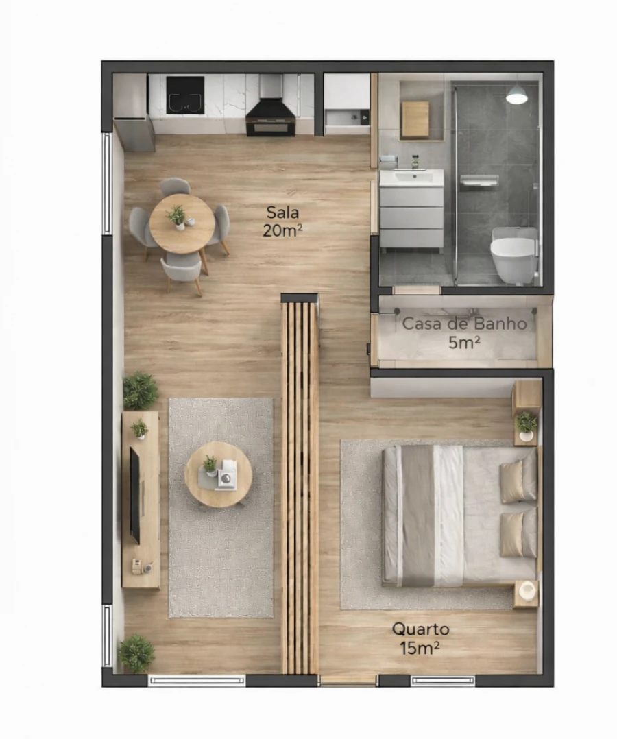 Apartamento T1 para Venda em Cacém e São Marcos Planta 1