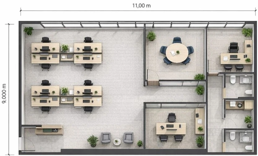 Loja para Arrendamento em Bougado (São Martinho e Santiago) Planta 1