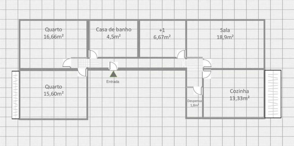 Apartamento T2 para Venda em Custóias, Leça do Balio e Guifões Planta 1