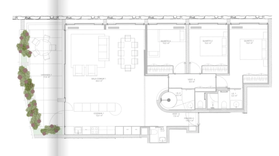 Apartamento T2 para Venda em Aldoar, Foz do Douro e Nevogilde Planta 1