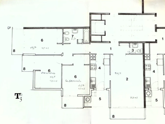 Apartamento T3 para Venda em Funchal (São Pedro) Planta 1