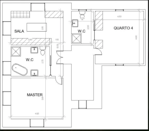 Moradia T4 para Venda em Santa Maria e São Miguel, São Martinho, São Pedro Penaferrim Planta 3