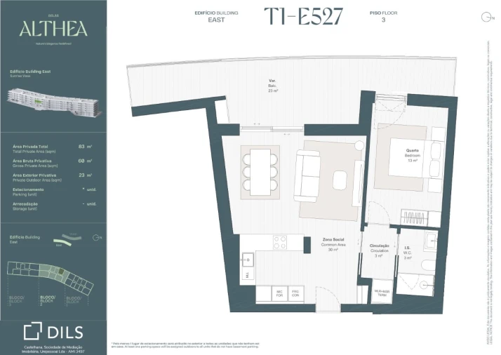 Apartamento T1 para Venda em Queluz e Belas Planta 1