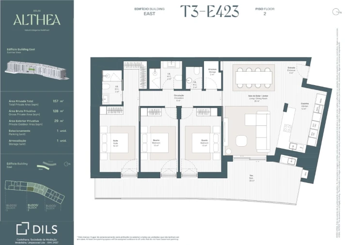 Apartamento T3 para Venda em Queluz e Belas Planta 1