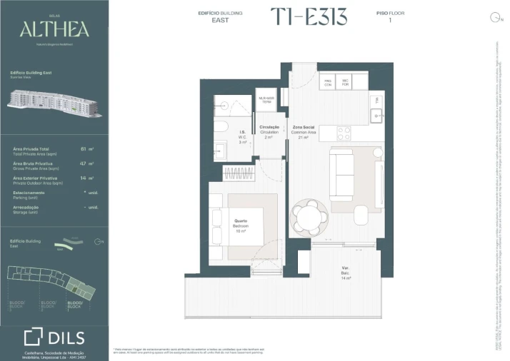 Apartamento T1 para Venda em Queluz e Belas Planta 1