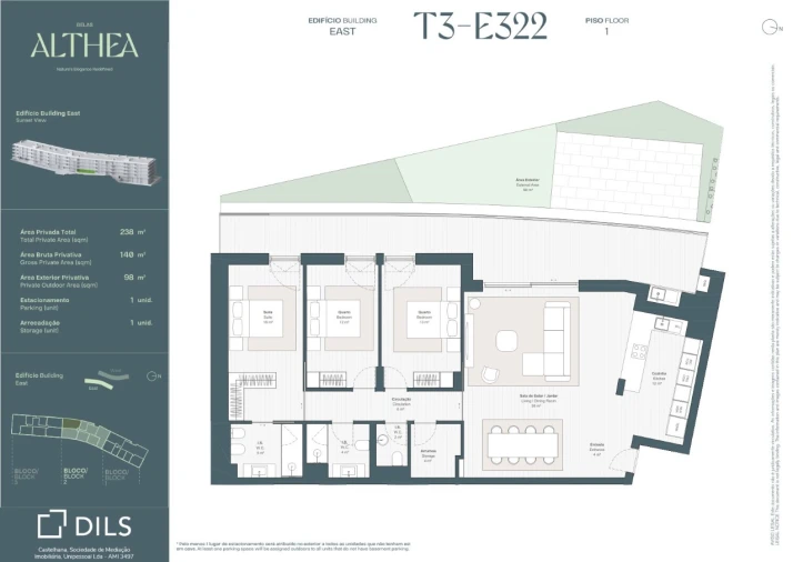 Apartamento T3 para Venda em Queluz e Belas Planta 1