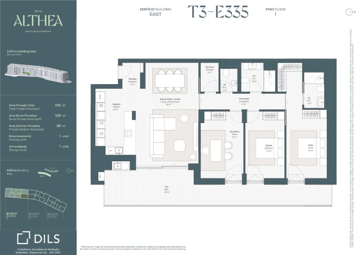 Apartamento T3 para Venda em Queluz e Belas Planta 1