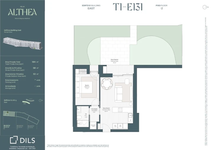 Apartamento T1 para Venda em Queluz e Belas Planta 1