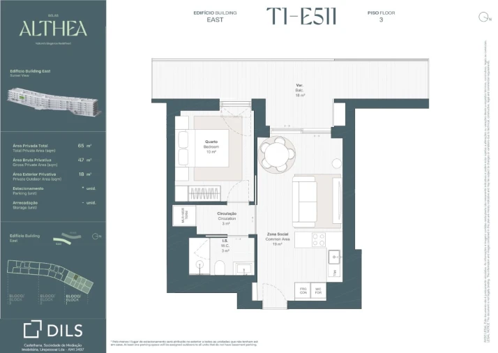 Apartamento T1 para Venda em Queluz e Belas Planta 1