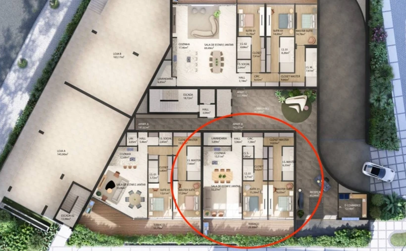 Apartamento T2 para Venda em Cascais e Estoril Planta 1