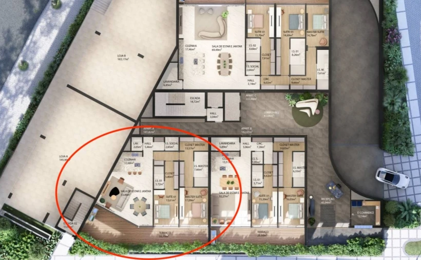 Apartamento T2 para Venda em Cascais e Estoril Planta 1