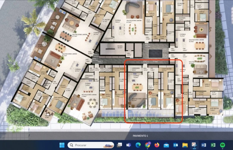 Apartamento T2 para Venda em Cascais e Estoril Planta 1