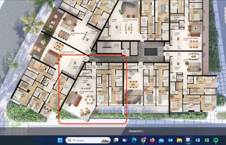 Apartamento T2 para Venda em Cascais e Estoril Planta 1