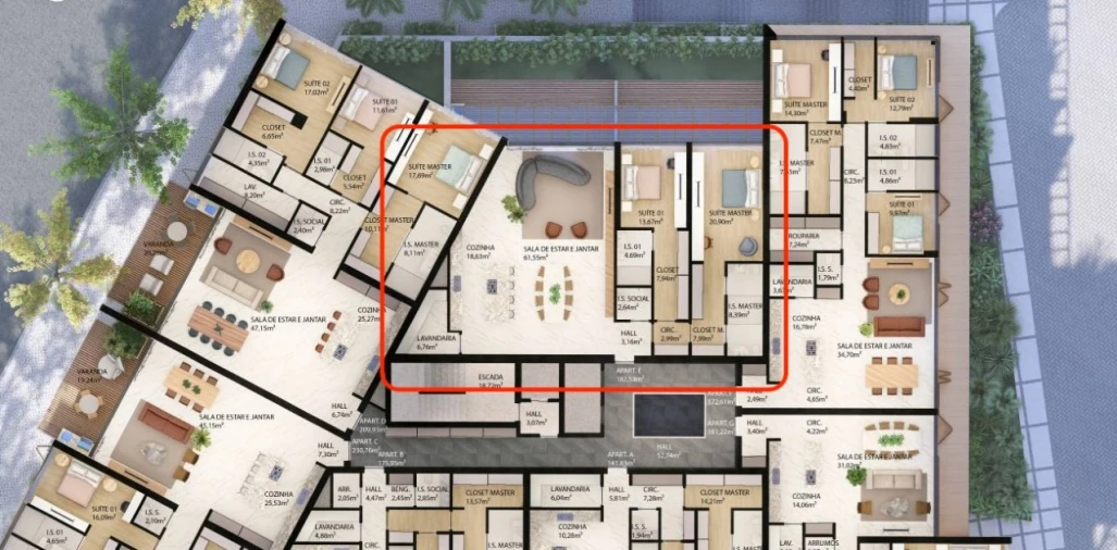 Apartamento T2 para Venda em Cascais e Estoril Planta 1