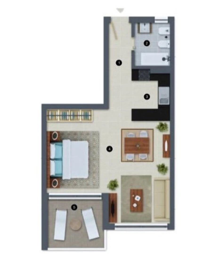 Apartamento T1 para Venda em Quinta do Anjo Planta 1