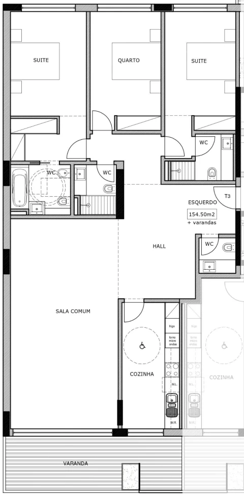 Apartamento T3 para Venda em Ramalde