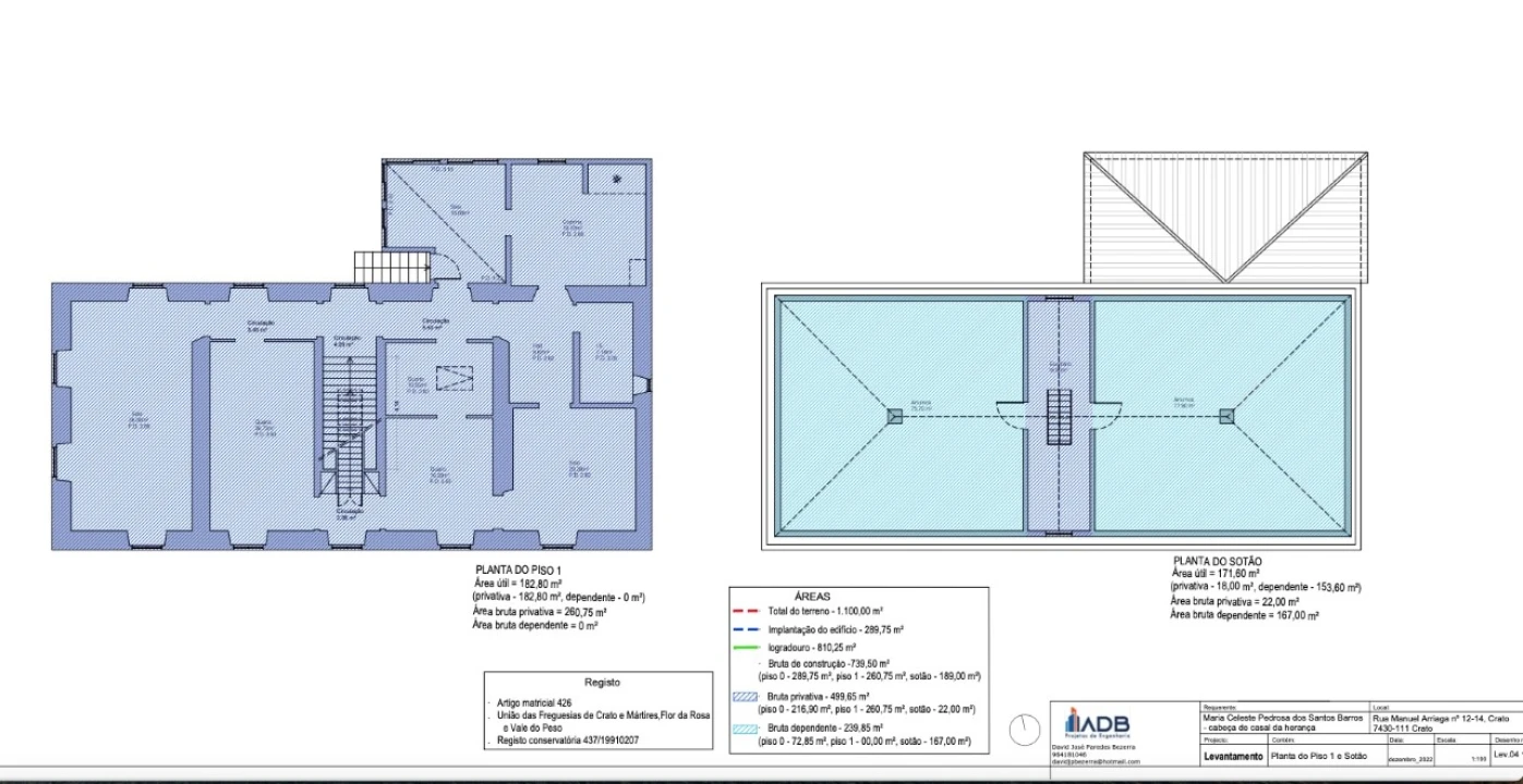 Moradia T8 para Venda em Crato e Mártires, Flor da Rosa e Vale do Peso Planta 3