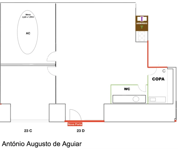 Loja para Arrendamento em Avenidas Novas Planta 1