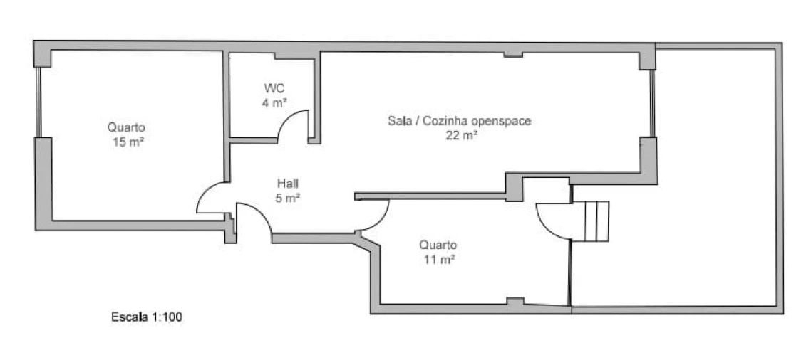 Apartamento T2 para Venda em Algueirão-Mem Martins Planta 1