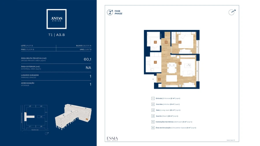 Apartamento T1 para Venda em Campanhã Planta 1