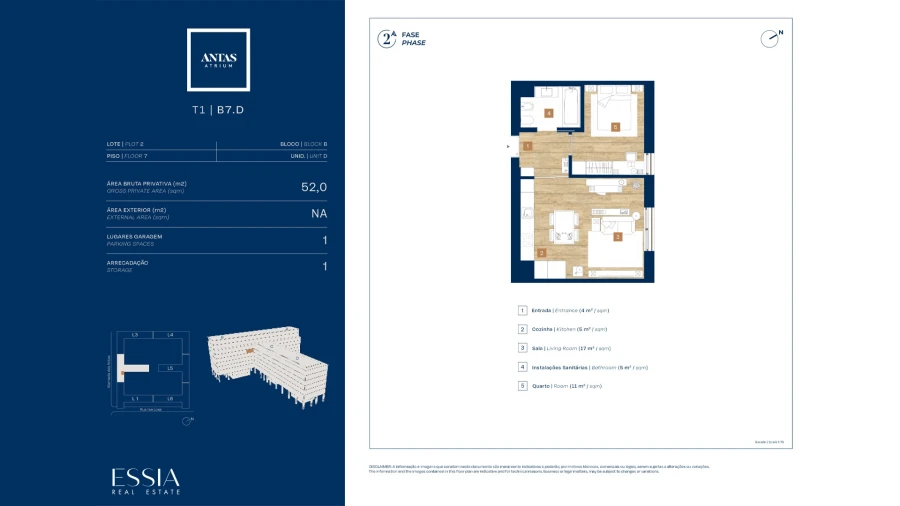 Apartamento T1 para Venda em Campanhã Planta 1