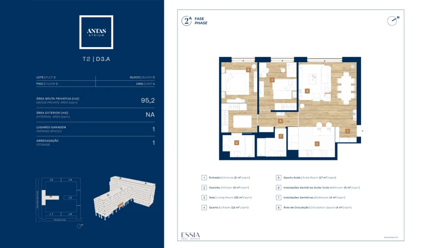 Apartamento T2 para Venda em Campanhã Planta 1