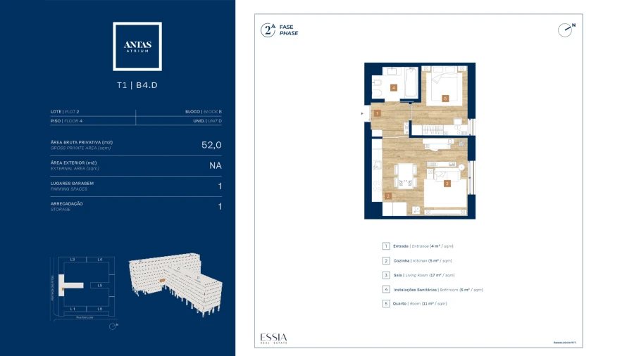Apartamento T1 para Venda em Campanhã Planta 1