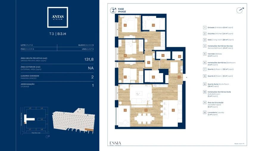 Apartamento T3 para Venda em Campanhã Planta 1