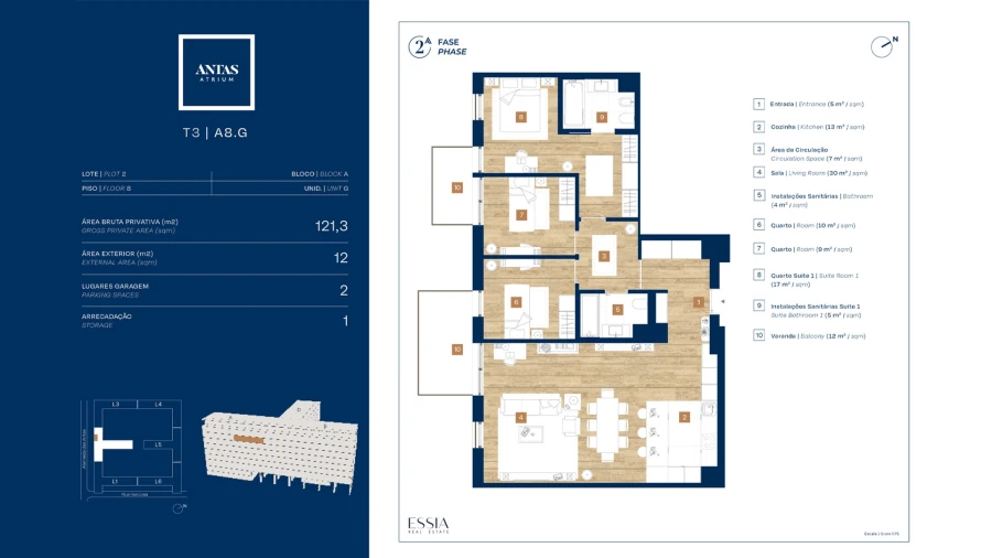 Apartamento T3 para Venda em Campanhã Planta 1