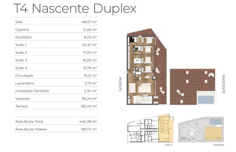 Apartamento T4 para Venda em Santa Marinha e São Pedro da Afurada Planta 1