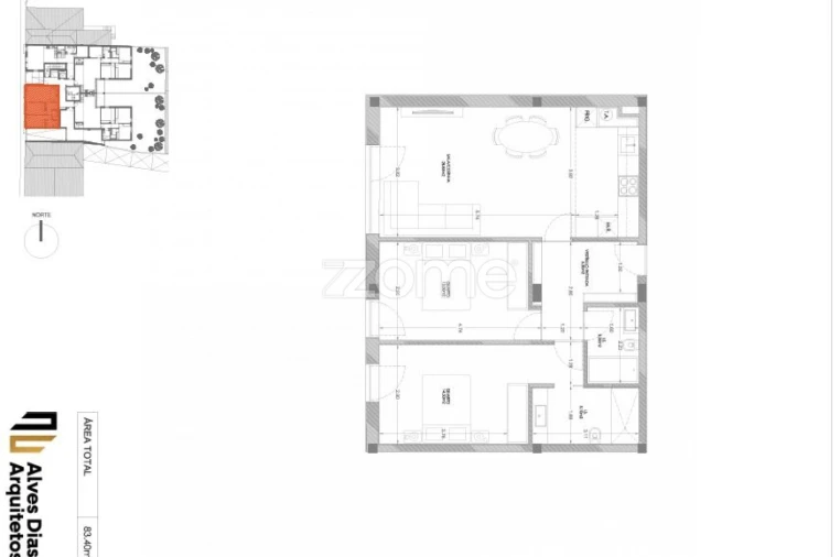 Apartamento T2 para Venda em Campanhã Planta 1