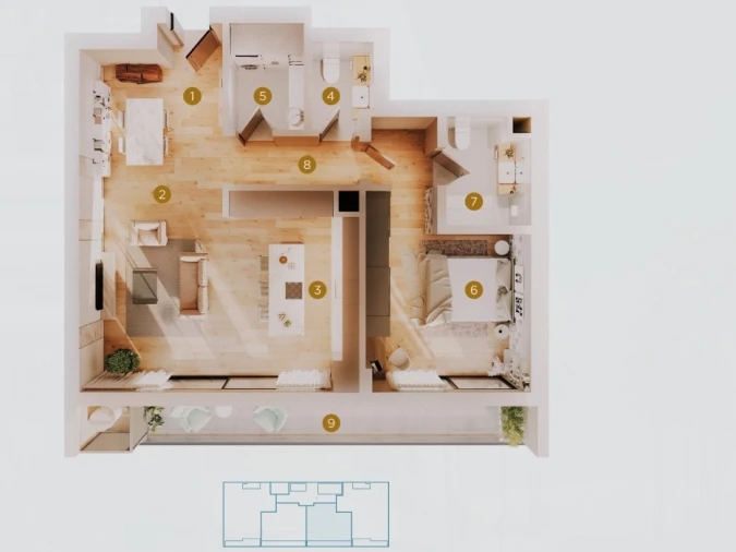 Apartamento T1 para Venda em São Martinho Planta 1