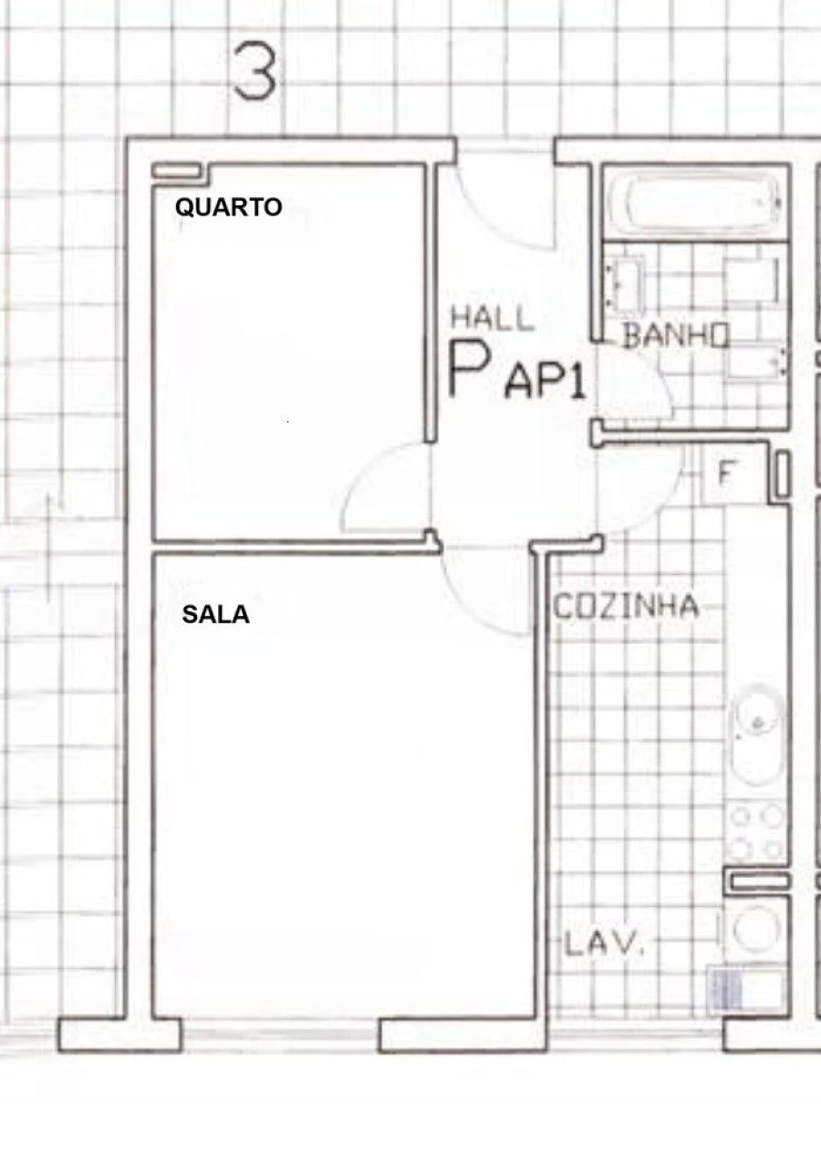 Apartamento T1 para Venda em Mafamude e Vilar do Paraíso Planta 1