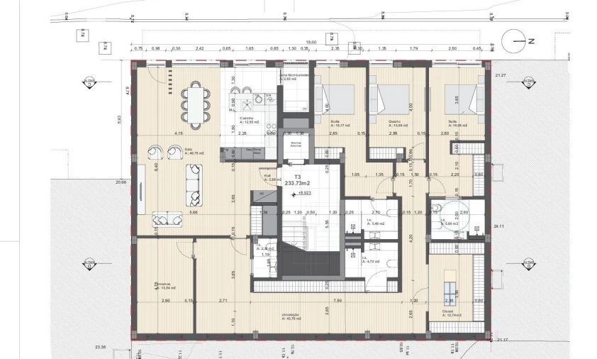 Apartamento T3 para Venda em Palhais e Coina Planta 1