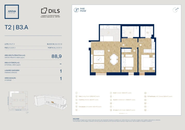 Apartamento T2 para Venda em Campanhã Planta 1