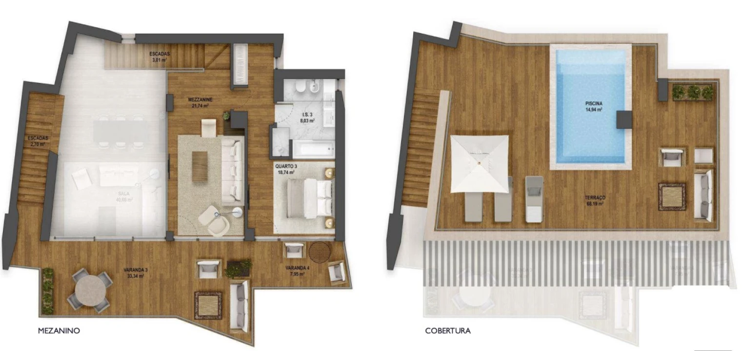 Apartamento T3 para Venda em Cascais e Estoril Planta 2