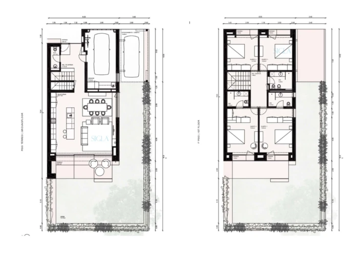 Moradia T4 para Venda em Madalena Planta 1