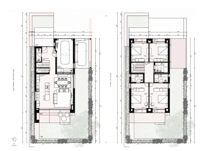 Moradia T4 para Venda em Madalena Planta 1