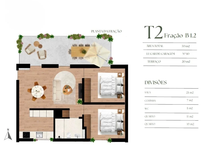 Apartamento T2 para Venda em Campanhã Planta 1