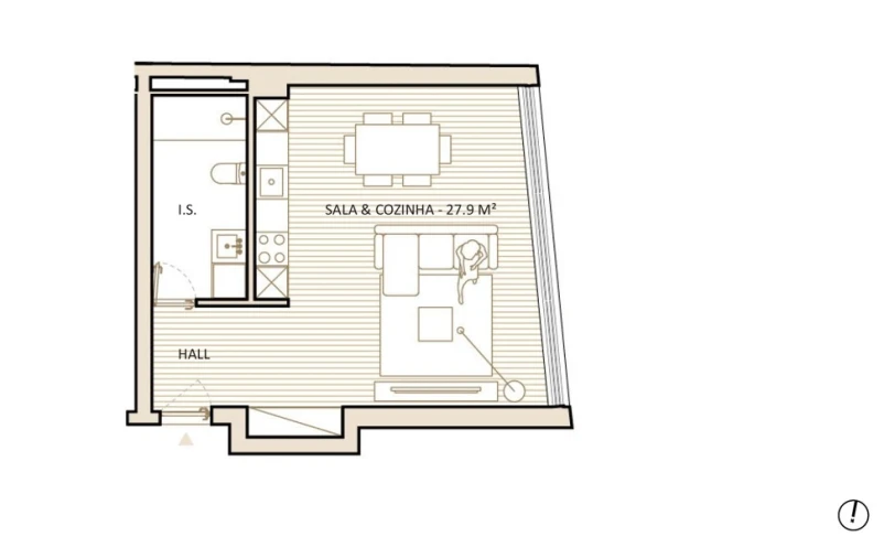 Apartamento T0 para Venda em Lordelo do Ouro e Massarelos Planta 1