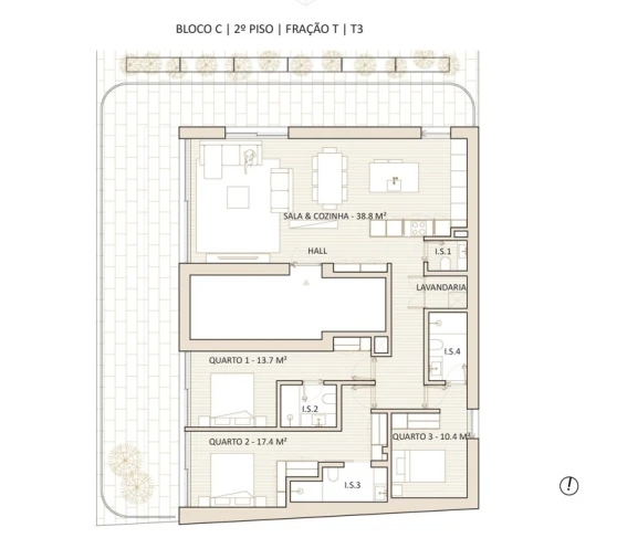 Apartamento T3 para Venda em Lordelo do Ouro e Massarelos Planta 1